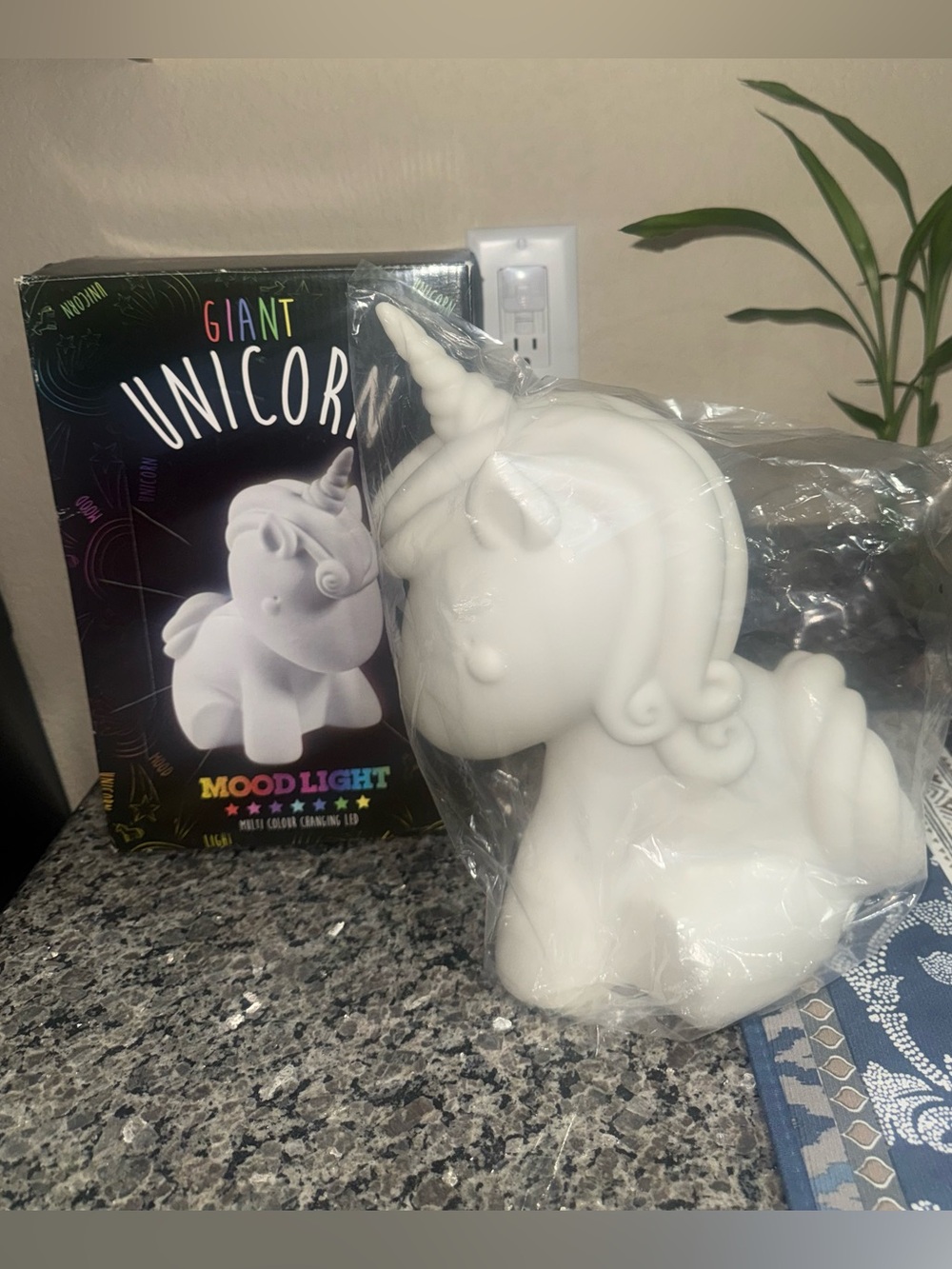 Giant Unicorn LED Night Light - White